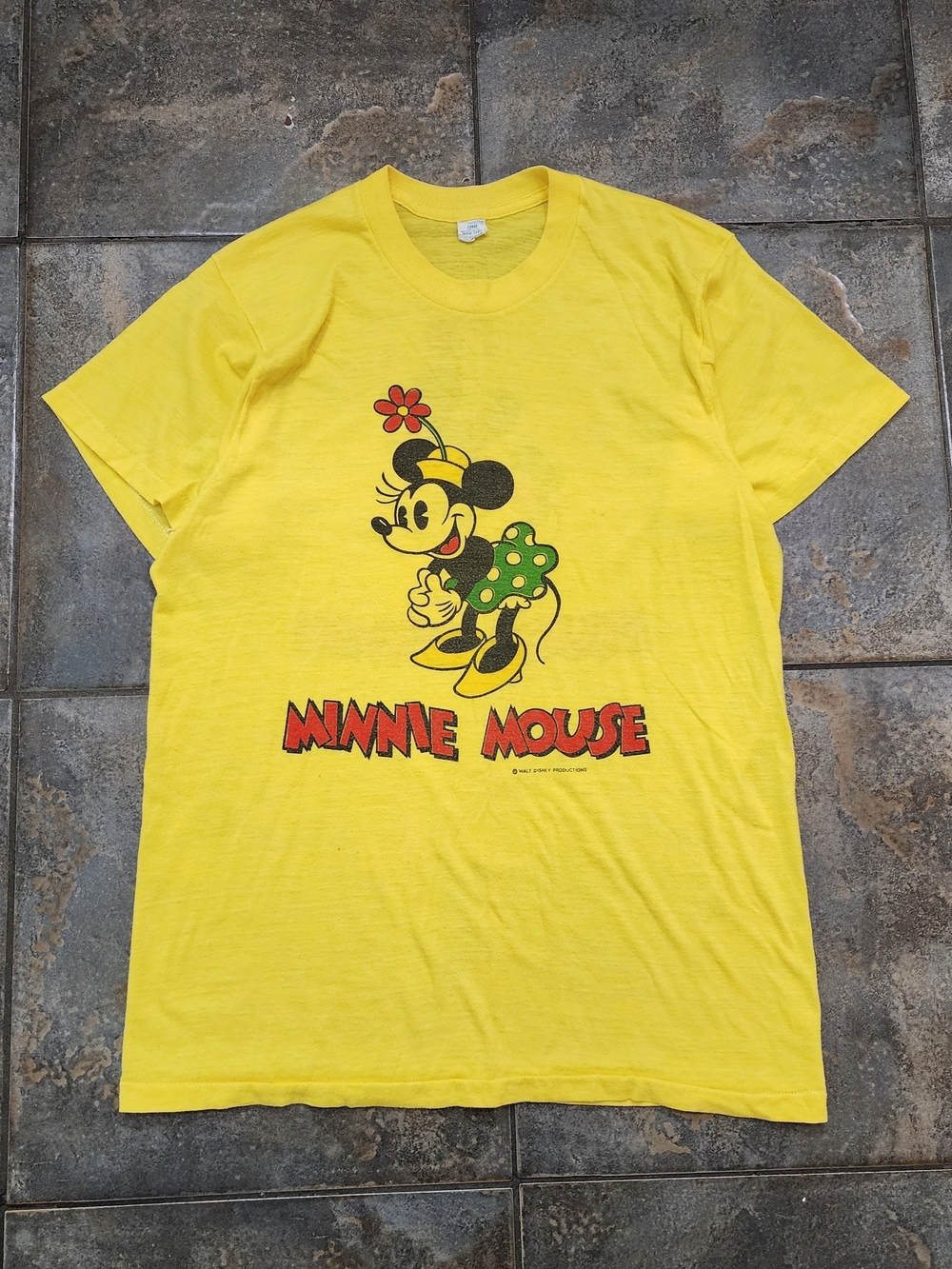 Vintage 70s Tropix Togs Large Minnie Mouse Walt Disney Single Stitch T Shirt